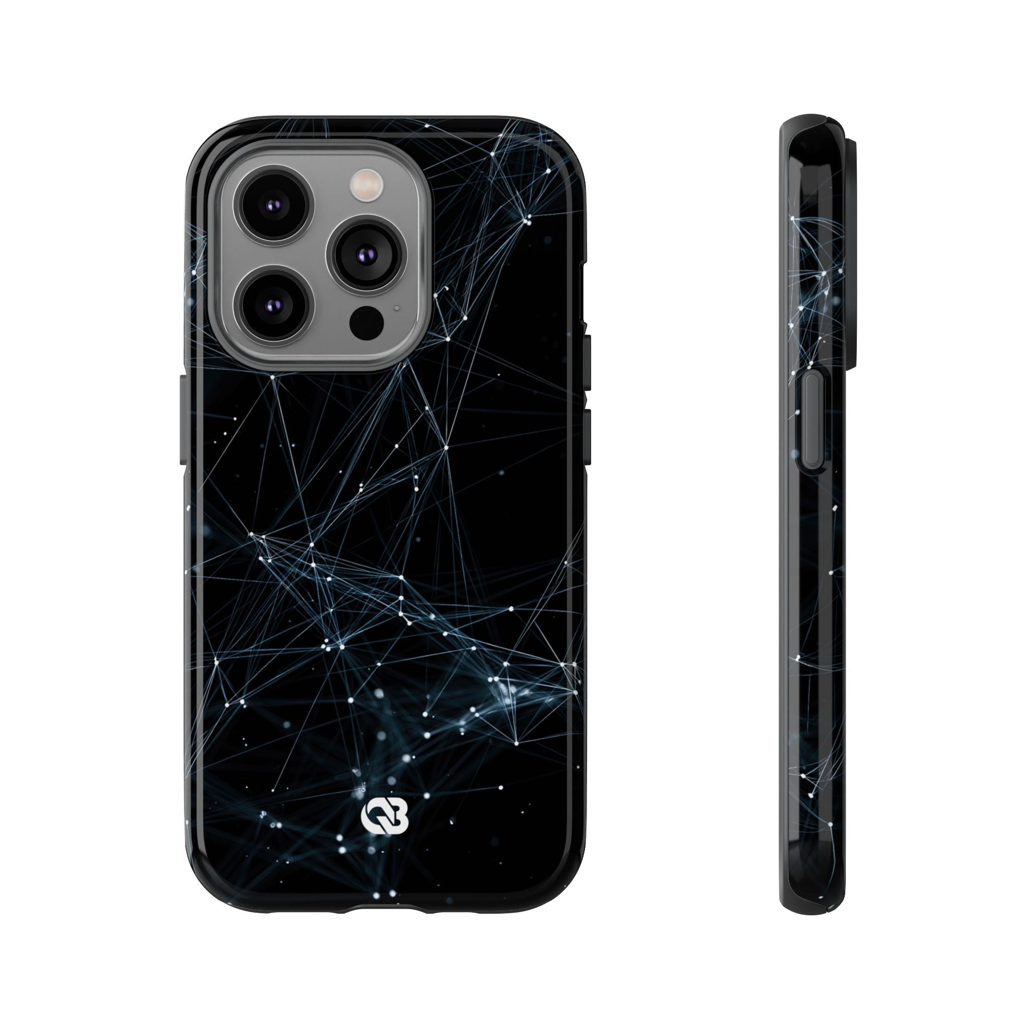 Black Tough Phone Case for iPhone - Arctic Neural Mesh