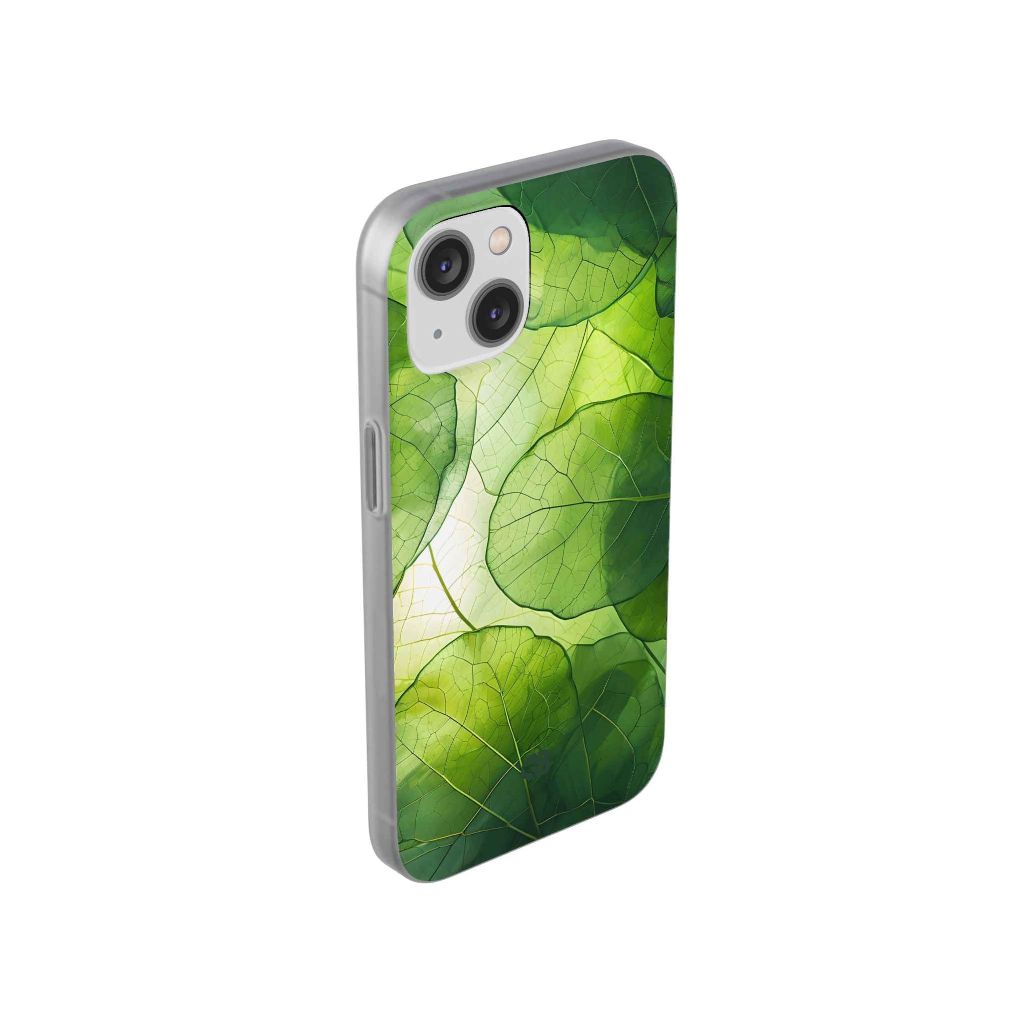 Emerald Leaf Veins · Soft Phone Case for iPhone