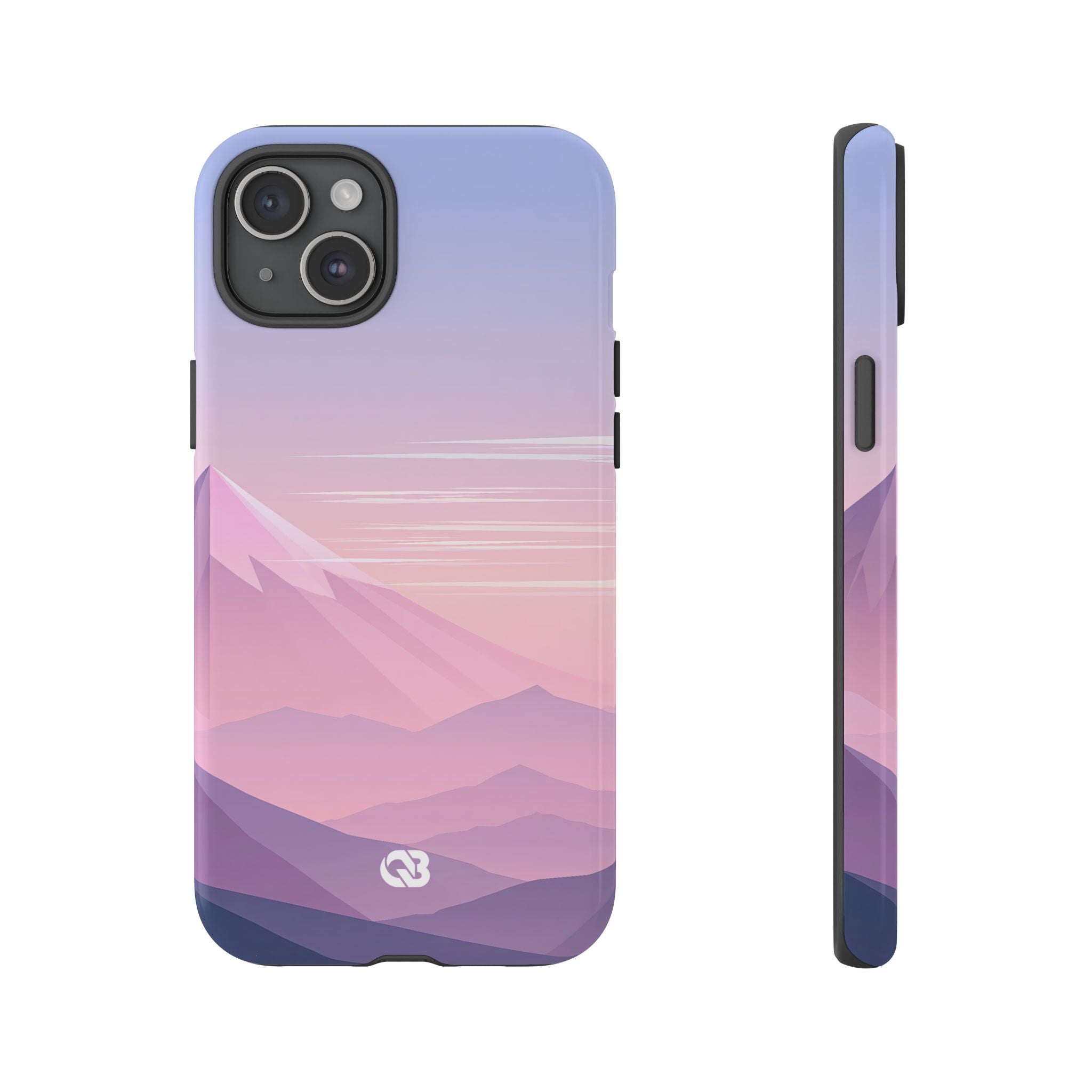 Purple Tough Phone Case for iPhone - Lavender Alpine Dawn