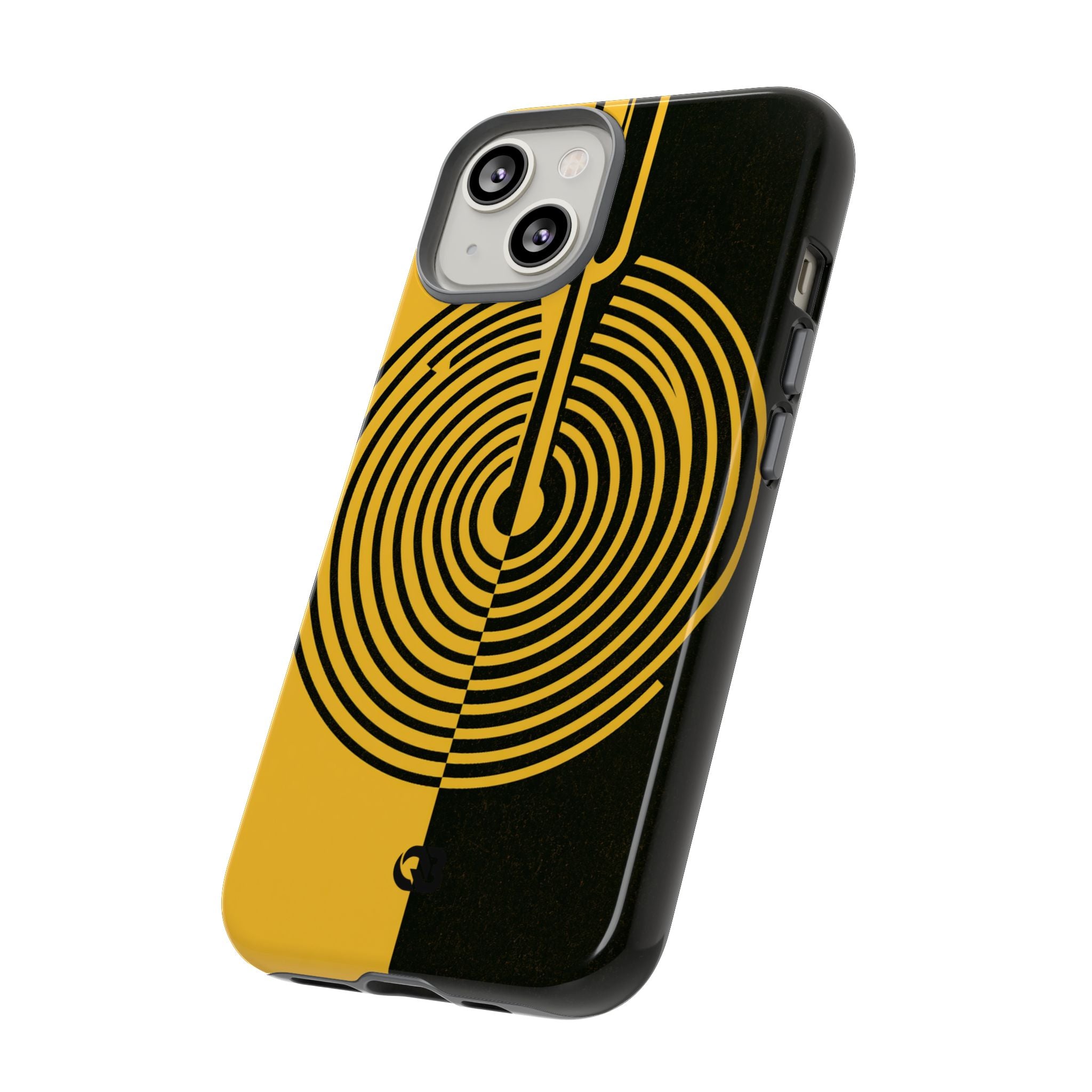 Yellow Tough Phone Case for iPhone - Voltage Sector Pulse