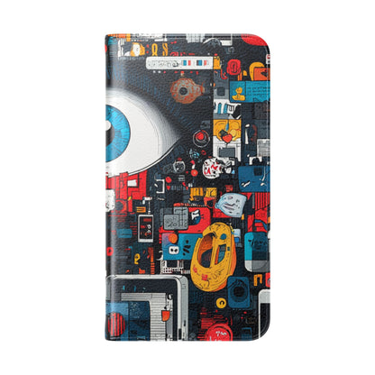 Blue Gaze Mosaic - Samsung S23+ Case - Wallet