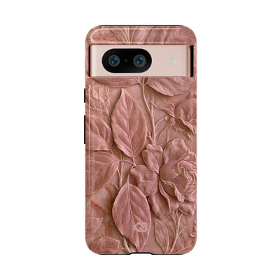 Blush Rose Relief · Tough Phone Case for Pixel ·  Pink
