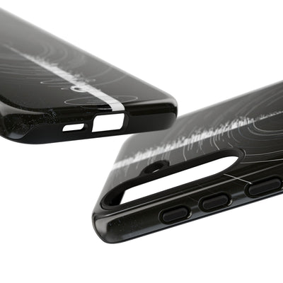 Black Tough Phone Case for Samsung - Obsidian Orbital Signal