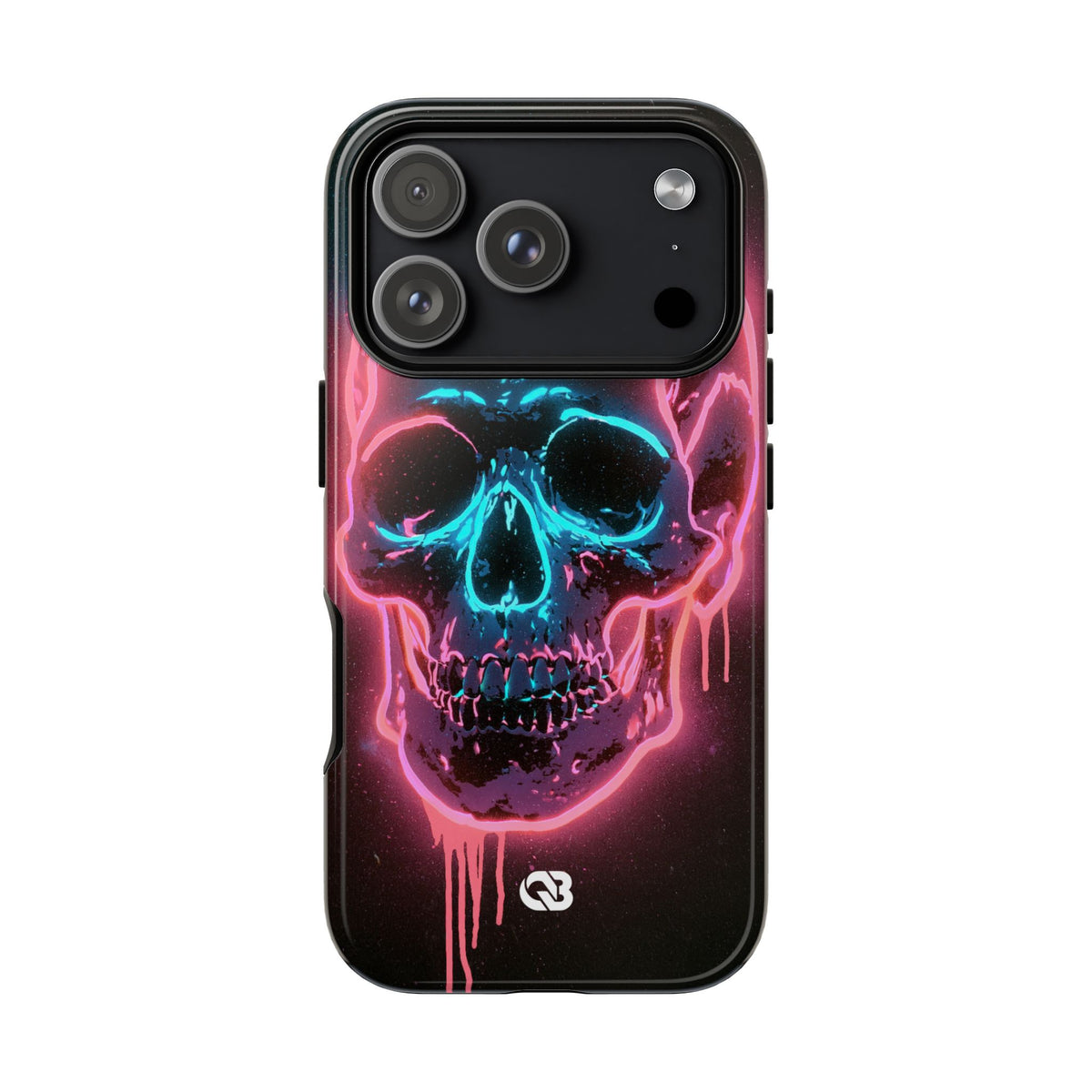 Neon Drip Skull · Tough Phone Case for iPhone · Black