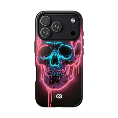Neon Drip Skull · Tough Phone Case for iPhone · Black