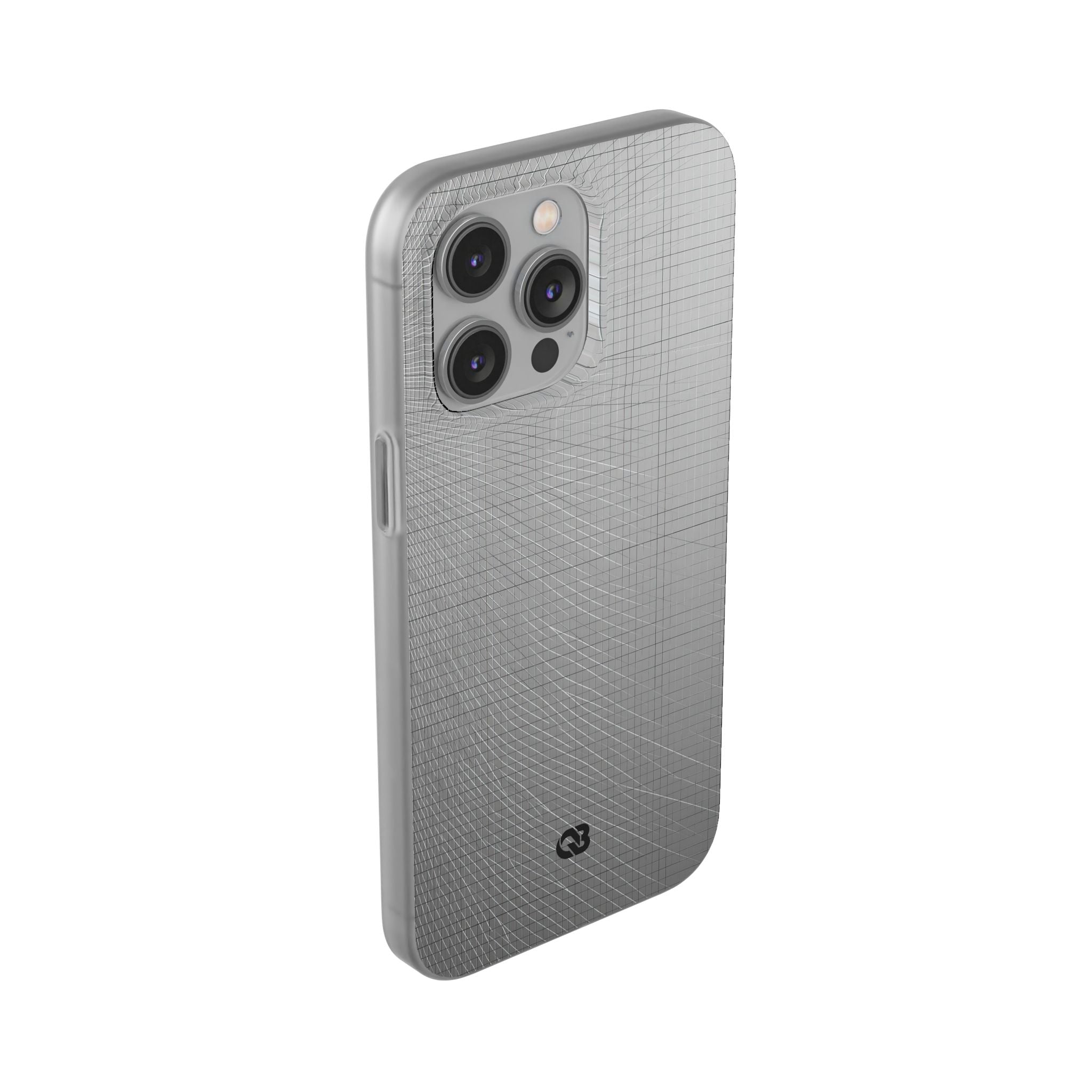 Grey Lite Phone Case for iPhone - Chrome Mesh Warp