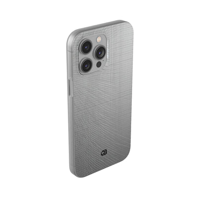 Grey Lite Phone Case for iPhone - Chrome Mesh Warp
