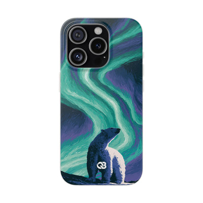 Arctic Aurora Bear · Lite Phone Case for iPhone ·  Teal