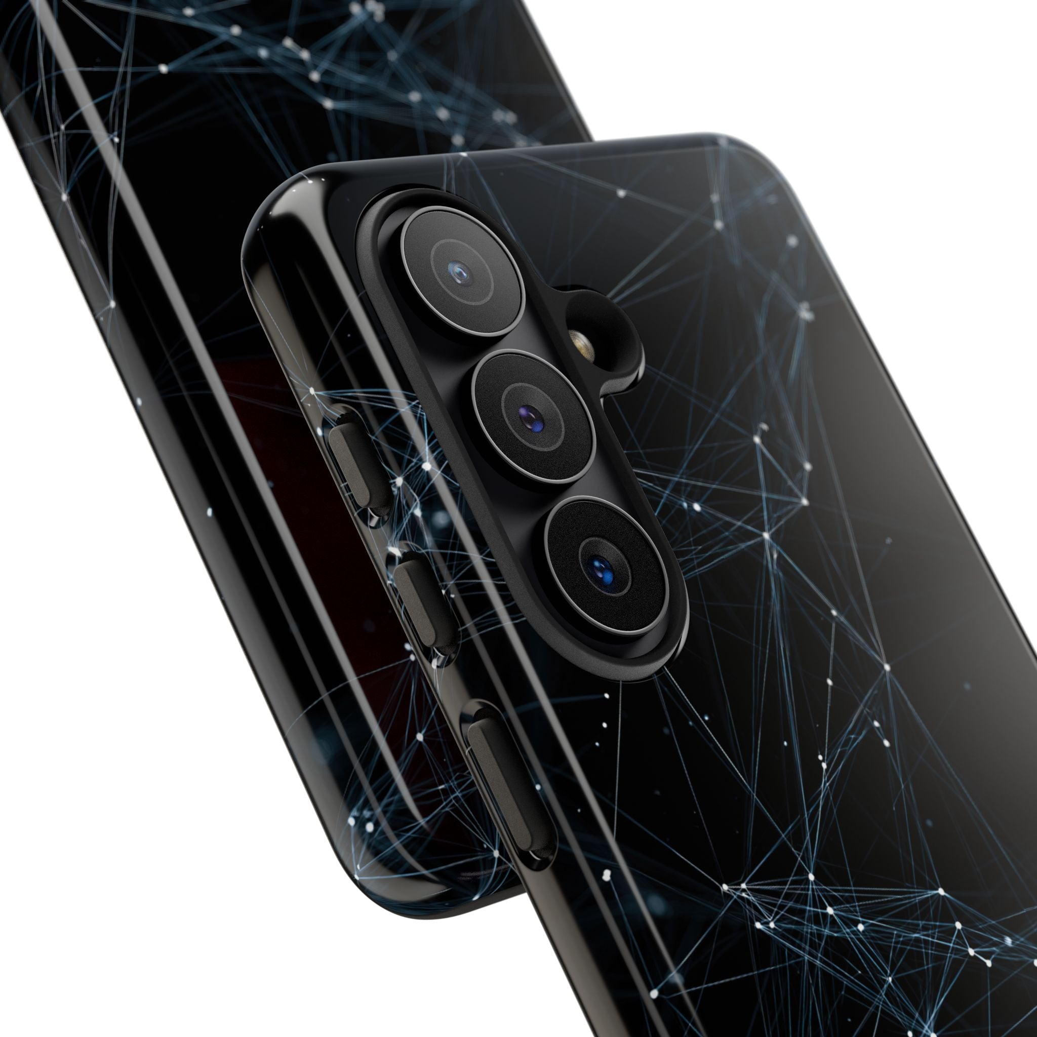 Black Tough Phone Case for Samsung - Arctic Neural Mesh