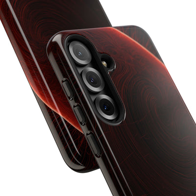 Red Tough Phone Case for Samsung - Crimson Flare Flux