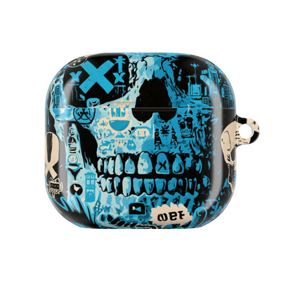 Electric Skull Graffiti · Hard Case for AirPods & AirPods Pro · Blue
