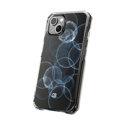 Blue Impact MagSafe Phone Case for iPhone - Cyan Pulse Ripple