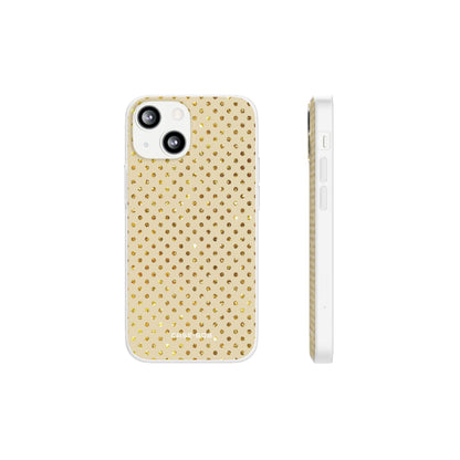 Gold Sparkle Grid iPhone 13 mini Case - Soft