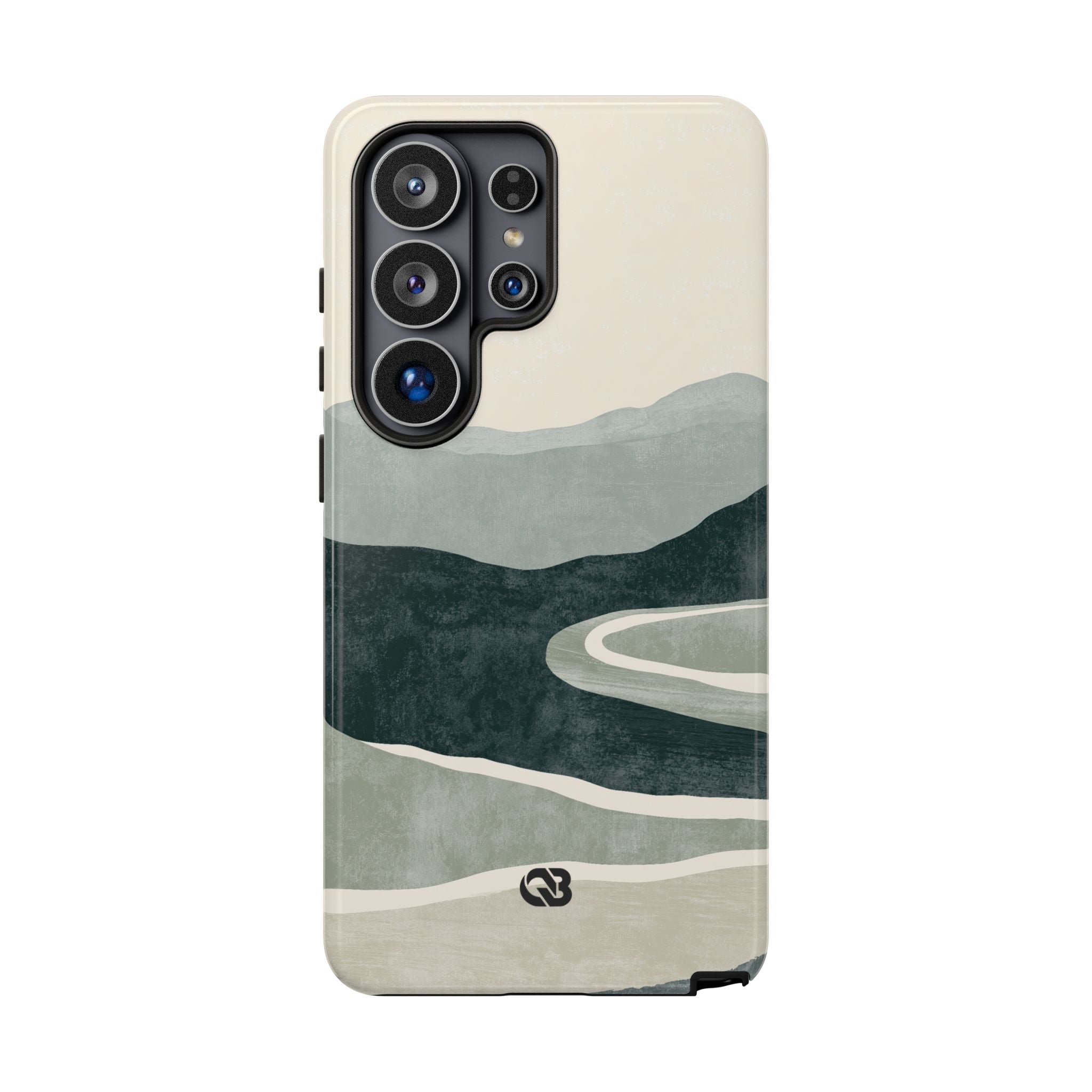 Green Tough Phone Case for Samsung - Misty Sage Valley