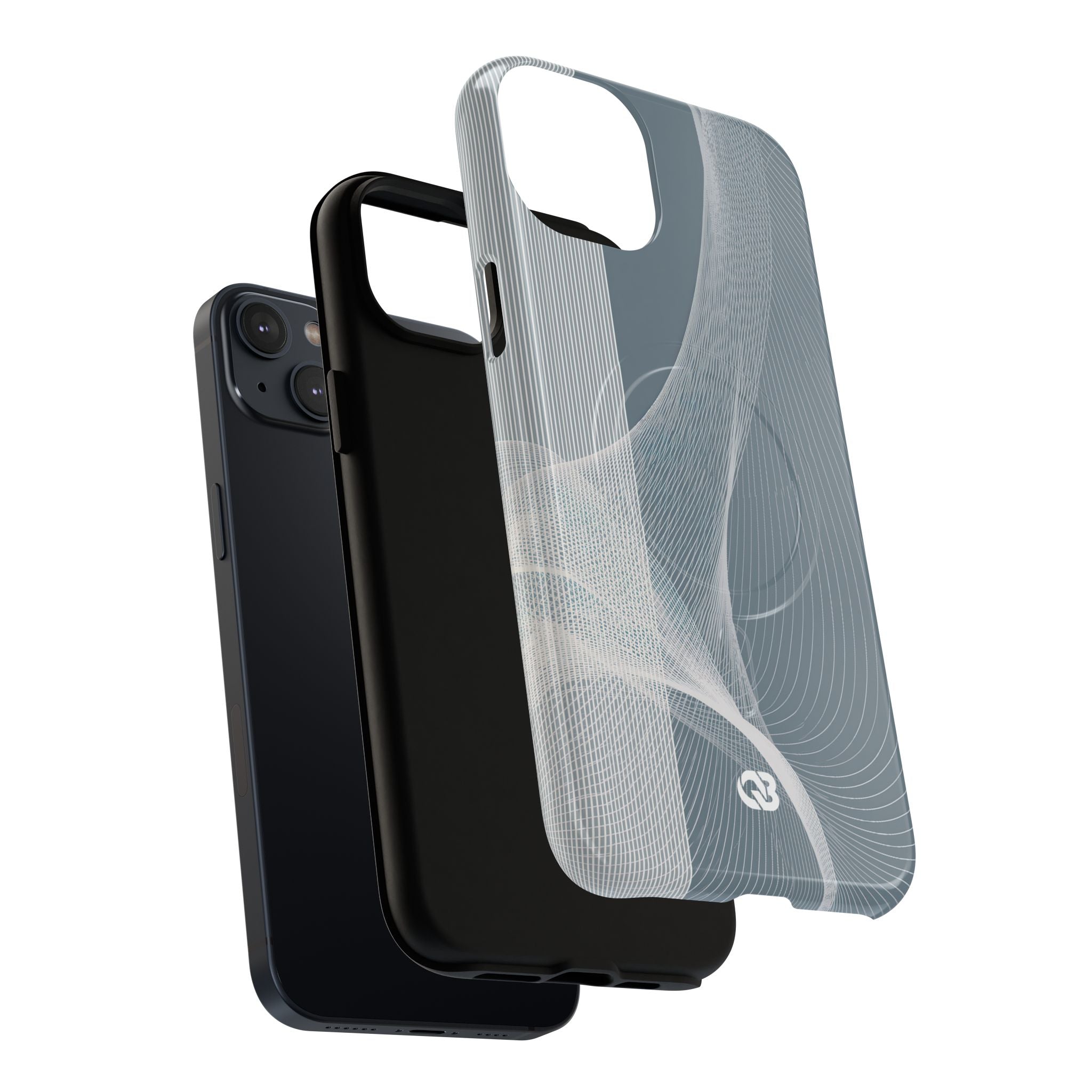 Grey Tough 2.0 Magsafe Phone Case for iPhone - Slate Mesh Horizon