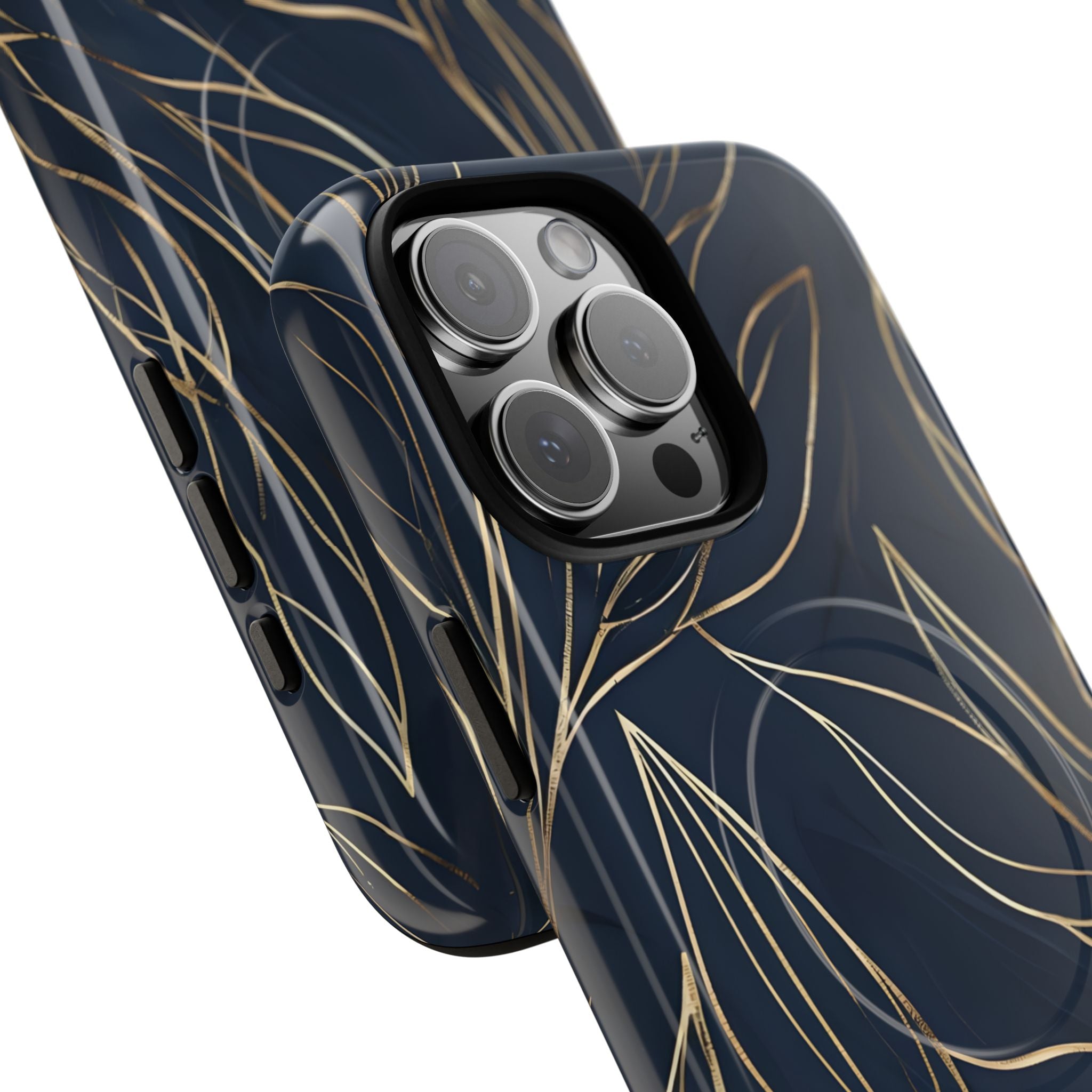 Gilded Navy Foliage · Tough+ Magsafe