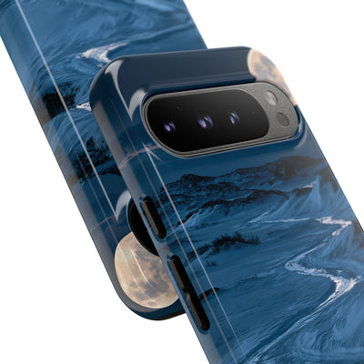 Arctic Moon Drift · Tough Phone Case for Pixel ·  Blue