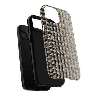 Beige Tough 2.0 Magsafe Phone Case for iPhone - Bone Spiked Grid