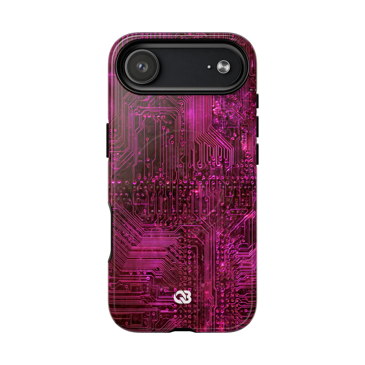 Magenta Circuit Trace · Tough 2.0 Magnetic Phone Case for iPhone · Pink
