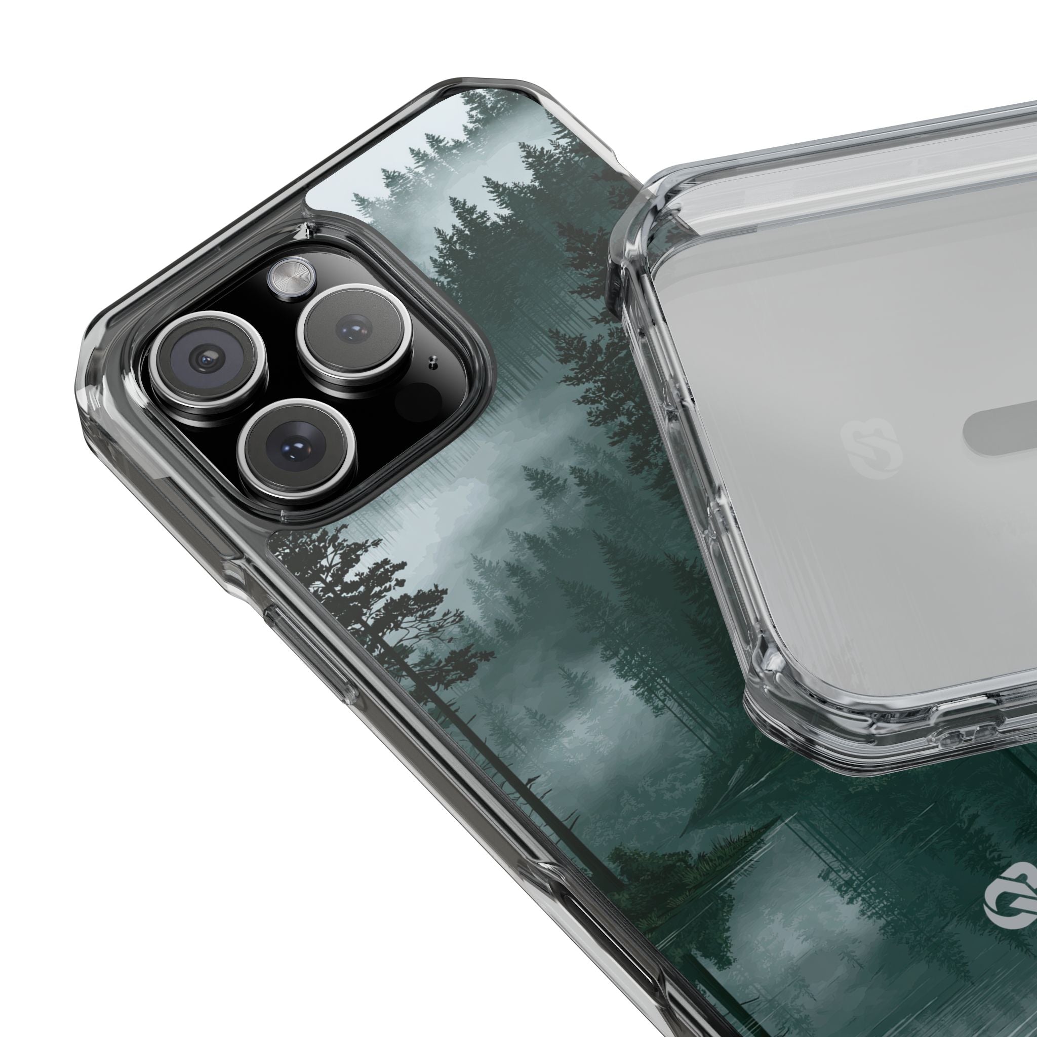 Green Impact MagSafe Phone Case for iPhone - Misty Evergreen Mirror