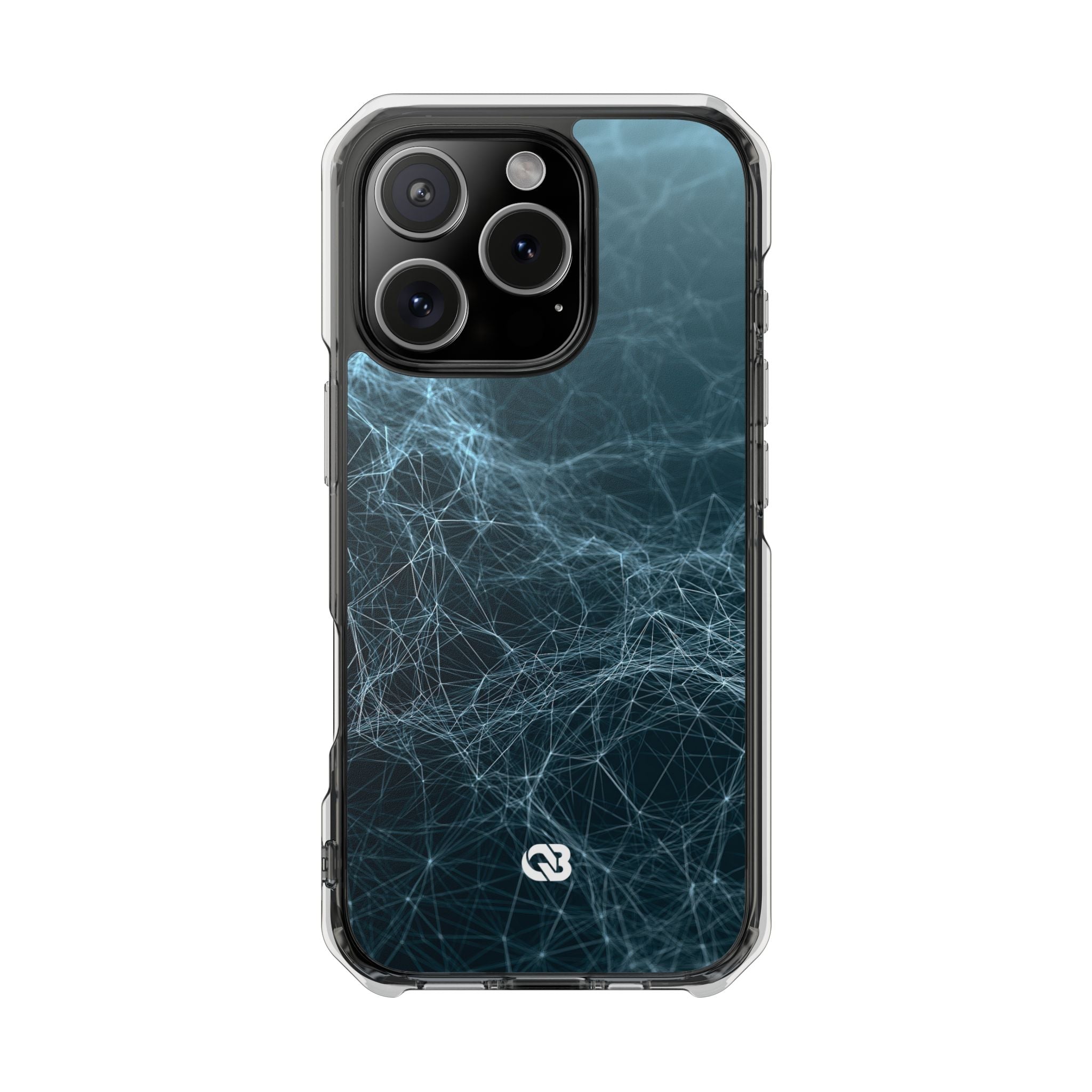Teal Impact MagSafe Phone Case for iPhone - Arctic Neural Mesh