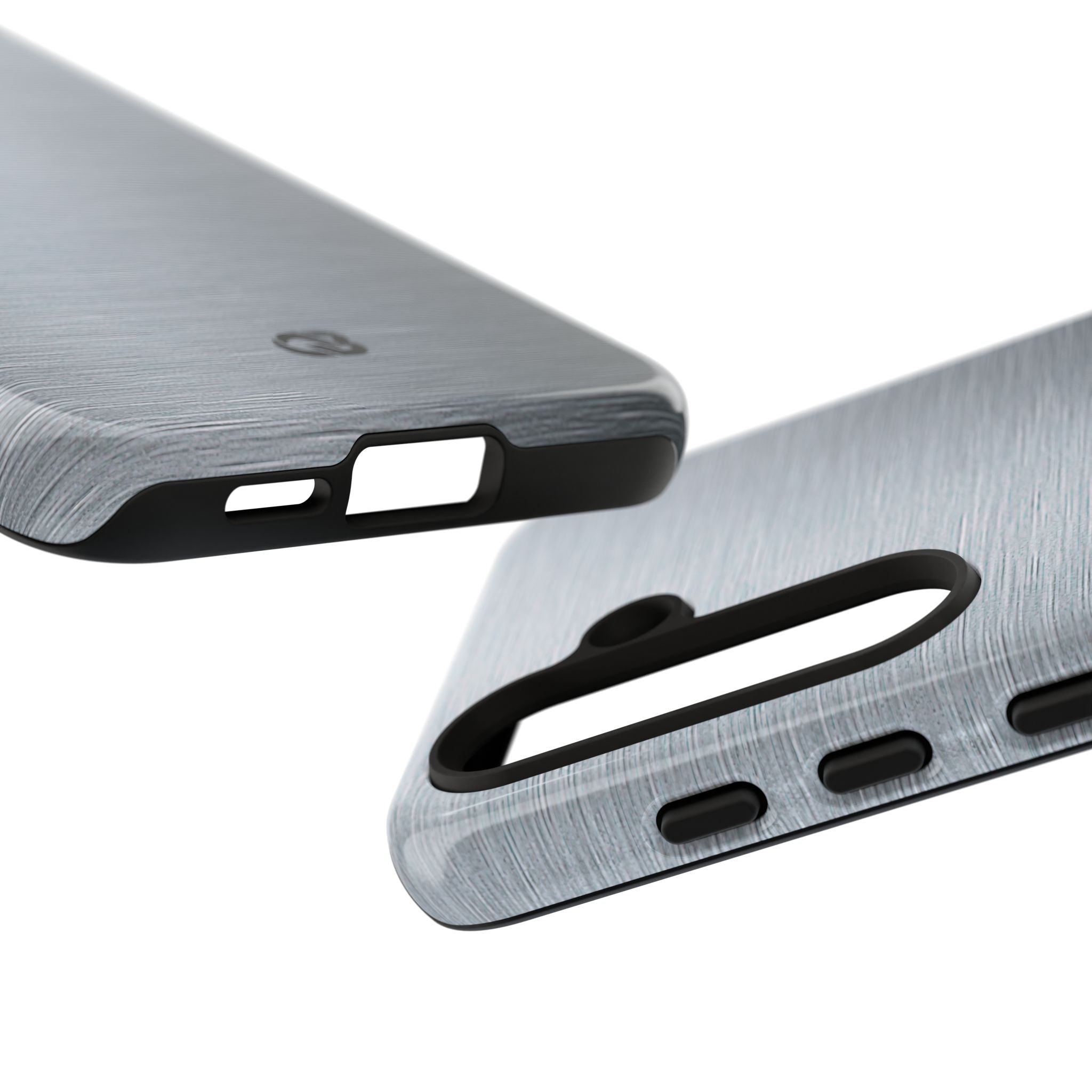 Silver Tough Phone Case for Samsung - Satin Chrome Grain