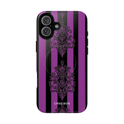 Damask Elegance Purple iPhone 16 Plus Case - Tough+