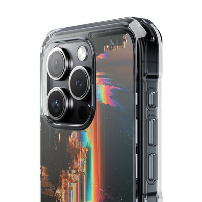Prismatic Circuit · Clear Impact Magnetic Phone Case for iPhone · Black