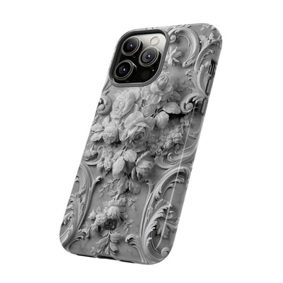 Rococo Marble Rose · Tough Phone Case for iPhone · White