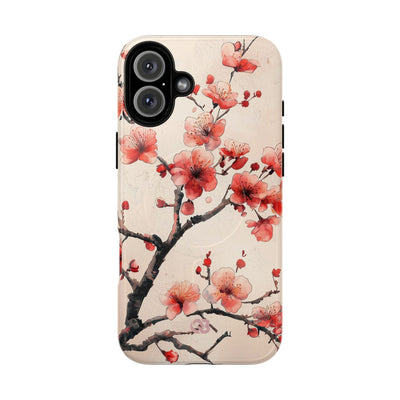 Crimson Silk Flora · Tough+ Custodia per iPhone · Magsafe