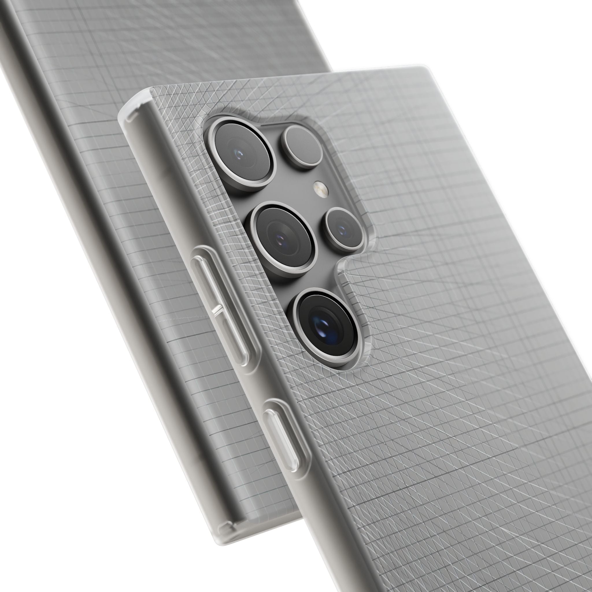Grey Lite Phone Case for Samsung - Chrome Mesh Warp