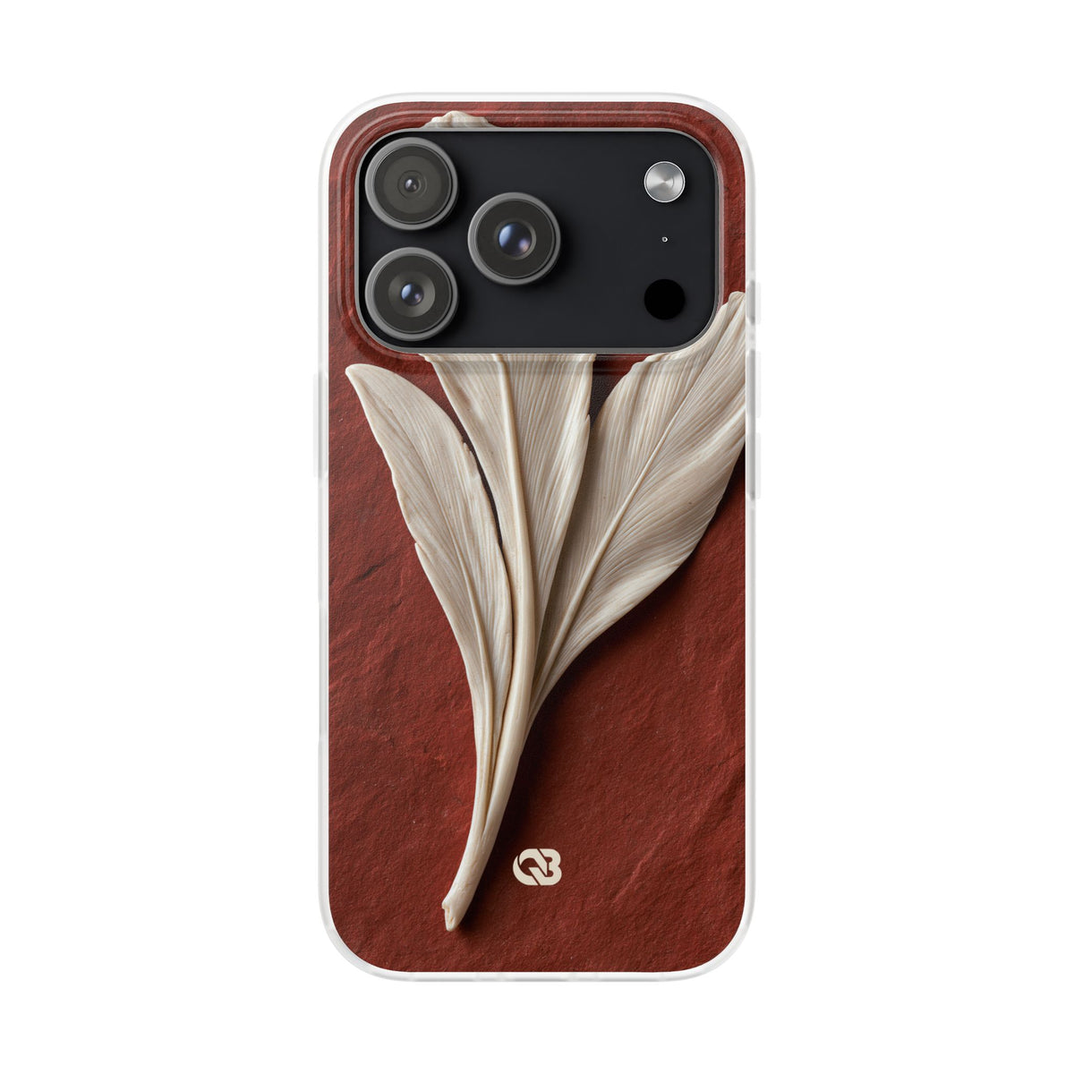 Carved Ivory Plume · Lite Phone Case for iPhone ·  Red