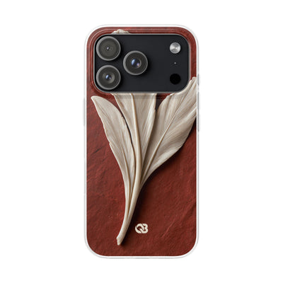 Carved Ivory Plume · Lite Phone Case for iPhone ·  Red