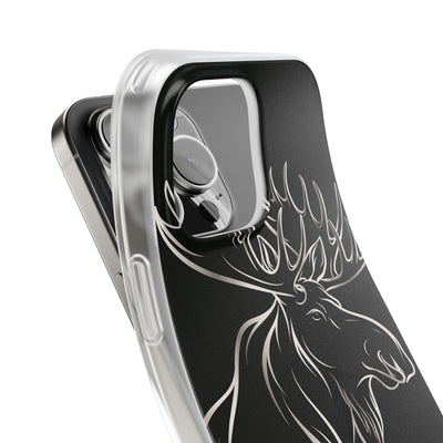 Nordic Moose Contour · Lite Phone Case for iPhone ·  Black