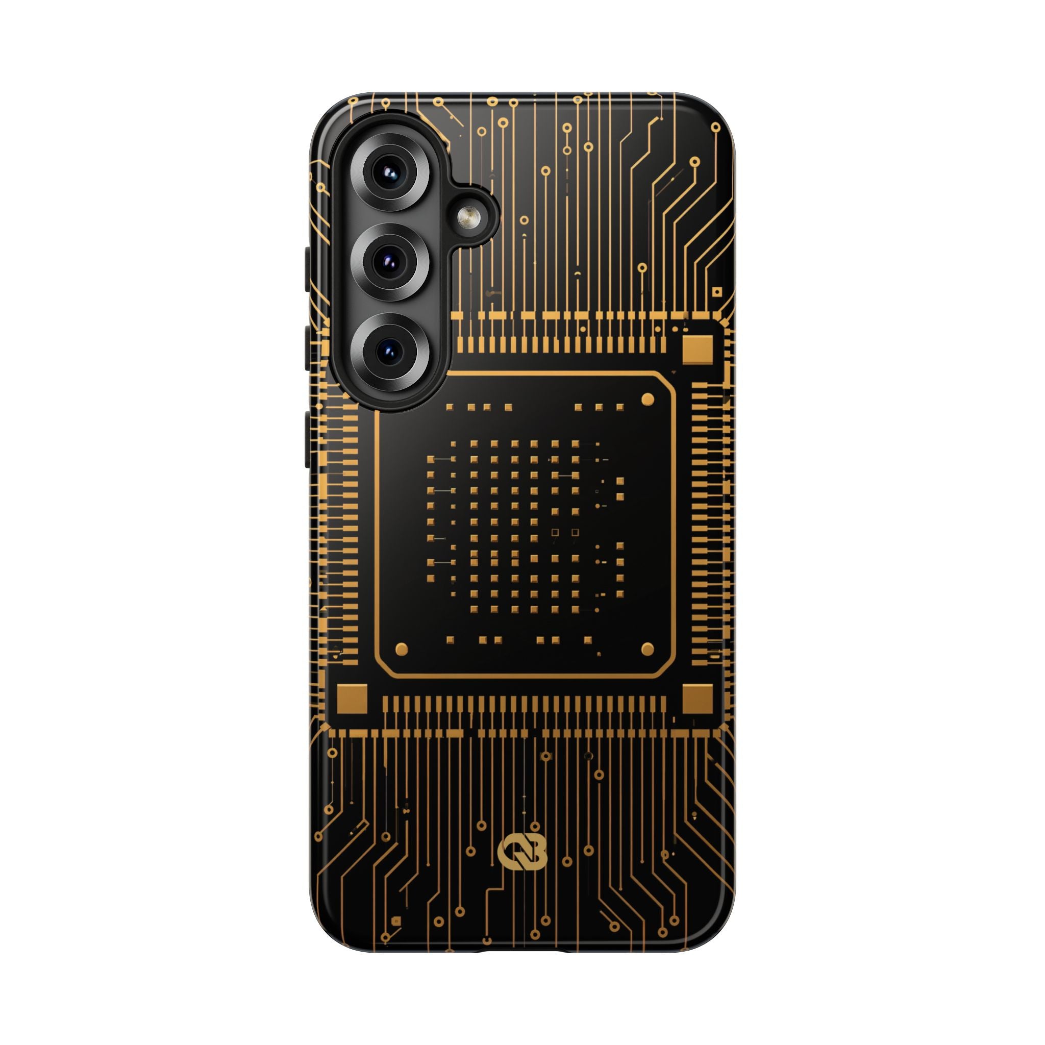 Gold Tough Phone Case for Samsung - Cyber Gold Processor