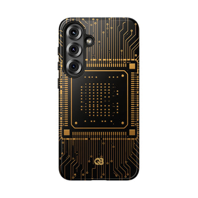 Gold Tough Phone Case for Samsung - Cyber Gold Processor