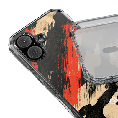 Urban Slash Camo · Clear Impact Magnetic Phone Case for iPhone · Black