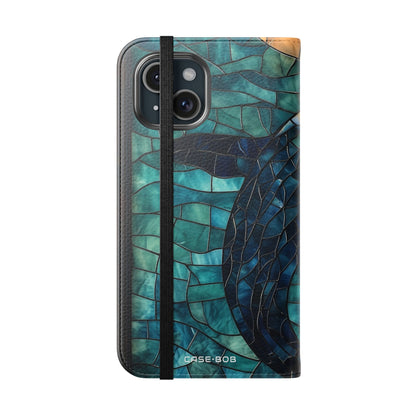 Blue Whale Mosaic - iPhone 15 Case - Wallet
