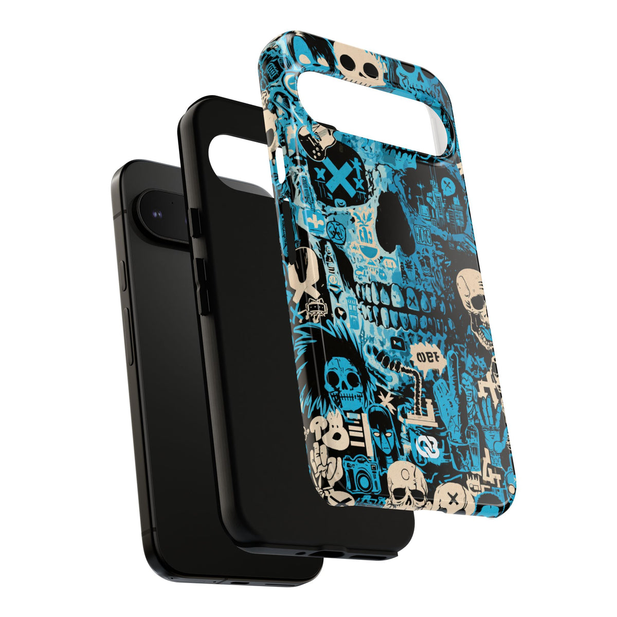 Electric Skull Graffiti · Tough Phone Case for Pixel ·  Blue