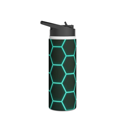 Neon Hex Spectrum · Insulated Water Bottle · Teal