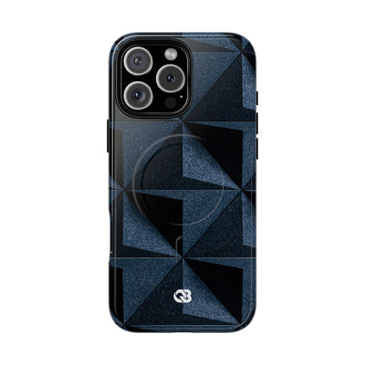 Blue Tough 2.0 Magsafe Phone Case for iPhone - Indigo Basalt Facets