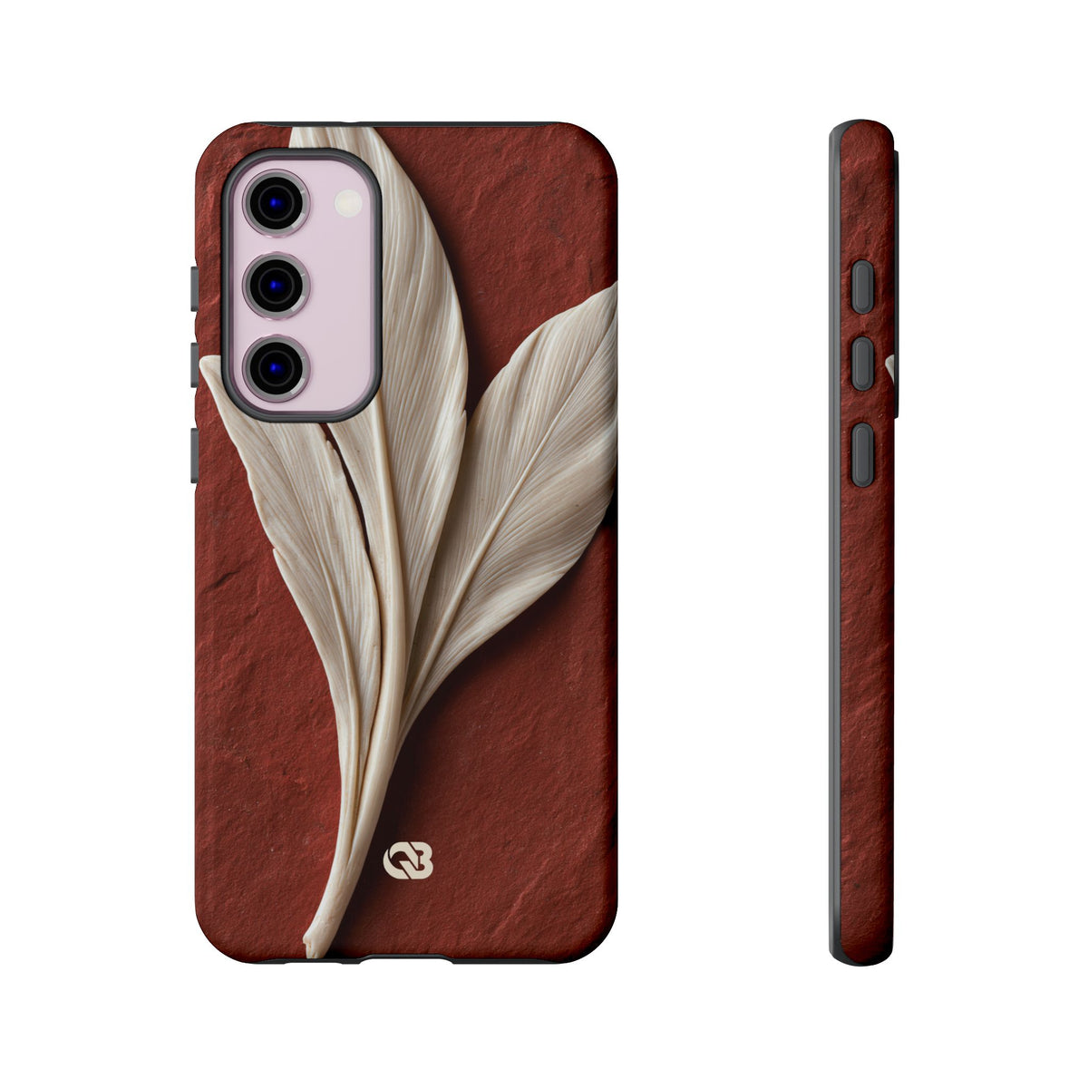 Carved Ivory Plume · Tough Phone Case for Samsung · Red