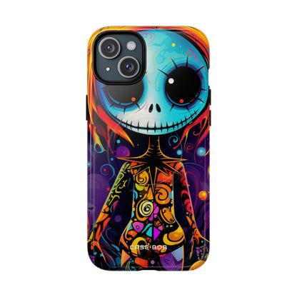 Blue Skull Swirl iPhone 15 Plus Case - Tough+ - CASE•BOB