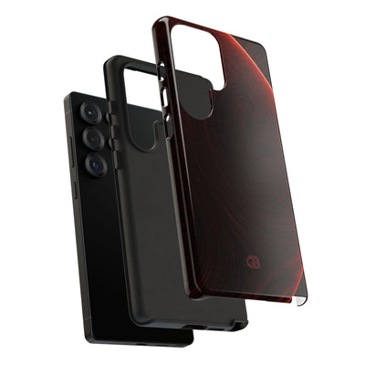Red Tough Phone Case for Samsung - Crimson Flare Flux