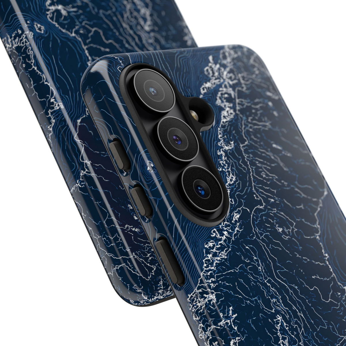 Nordic Contour Chart · Tough Phone Case for Samsung · Blue