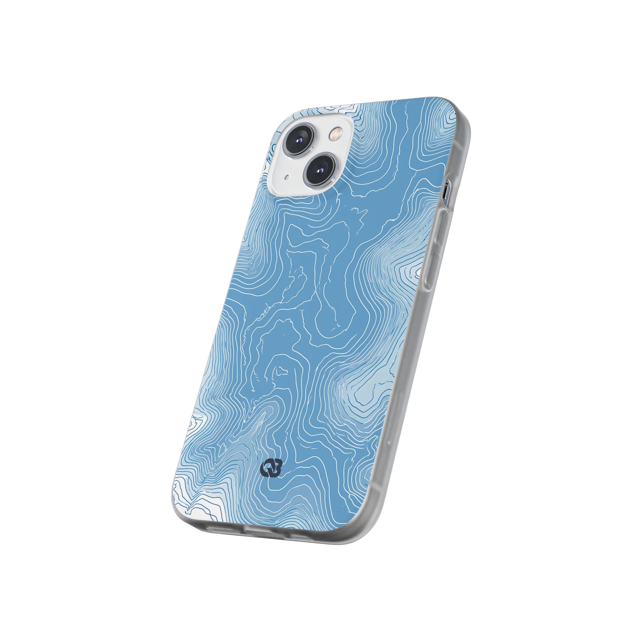 Blue Lite Phone Case for iPhone - Glacial Ridge Topo
