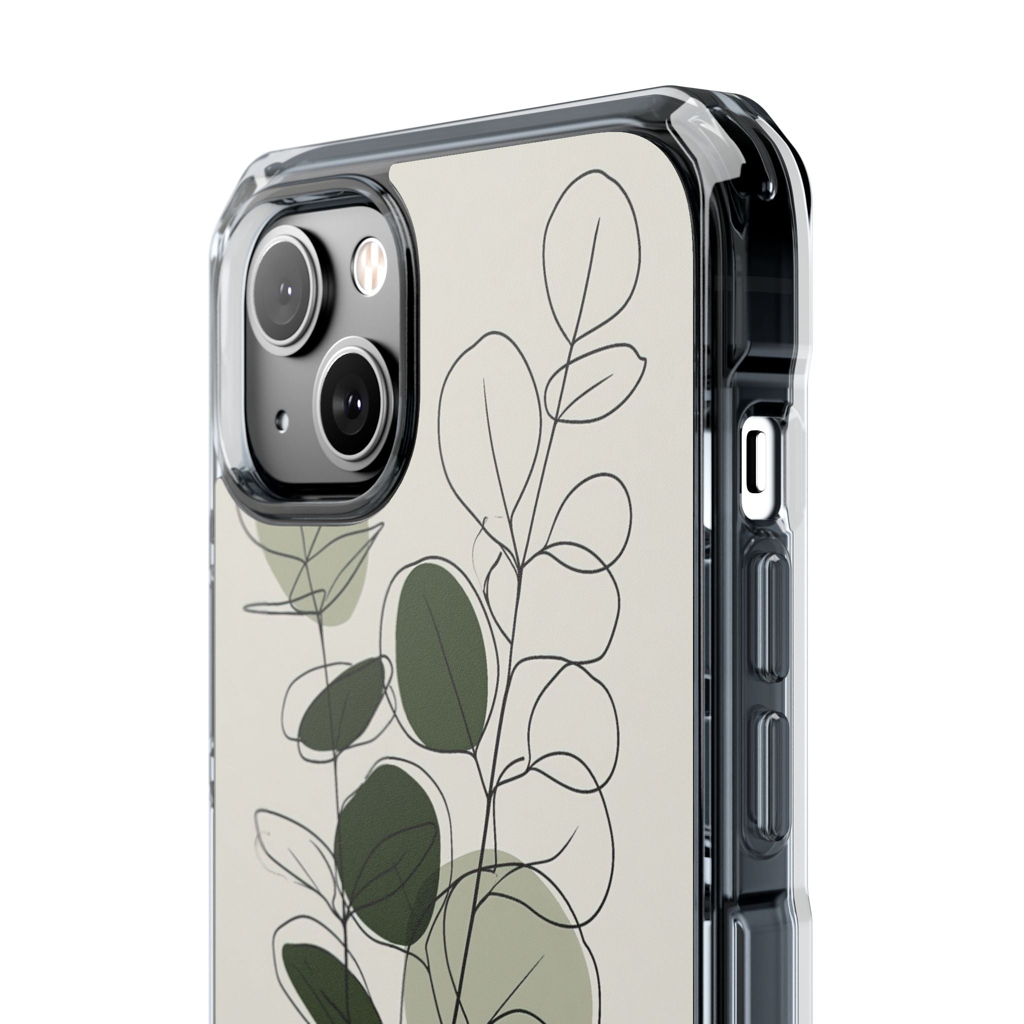 Green Impact MagSafe Phone Case for iPhone - Muted Eucalyptus Sketch
