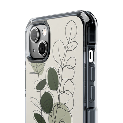 Green Impact MagSafe Phone Case for iPhone - Muted Eucalyptus Sketch
