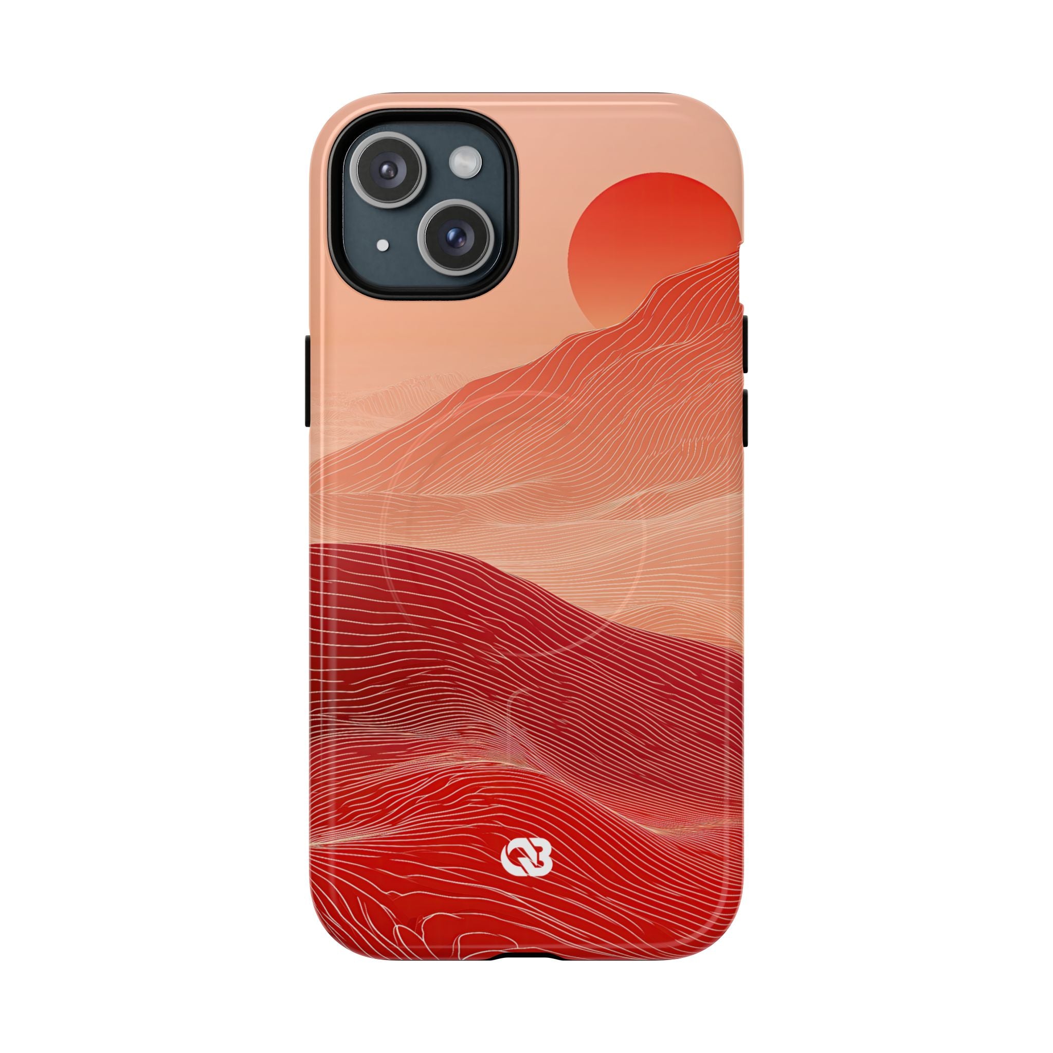 Red Tough 2.0 Magsafe Phone Case for iPhone - Crimson Ridge Lines