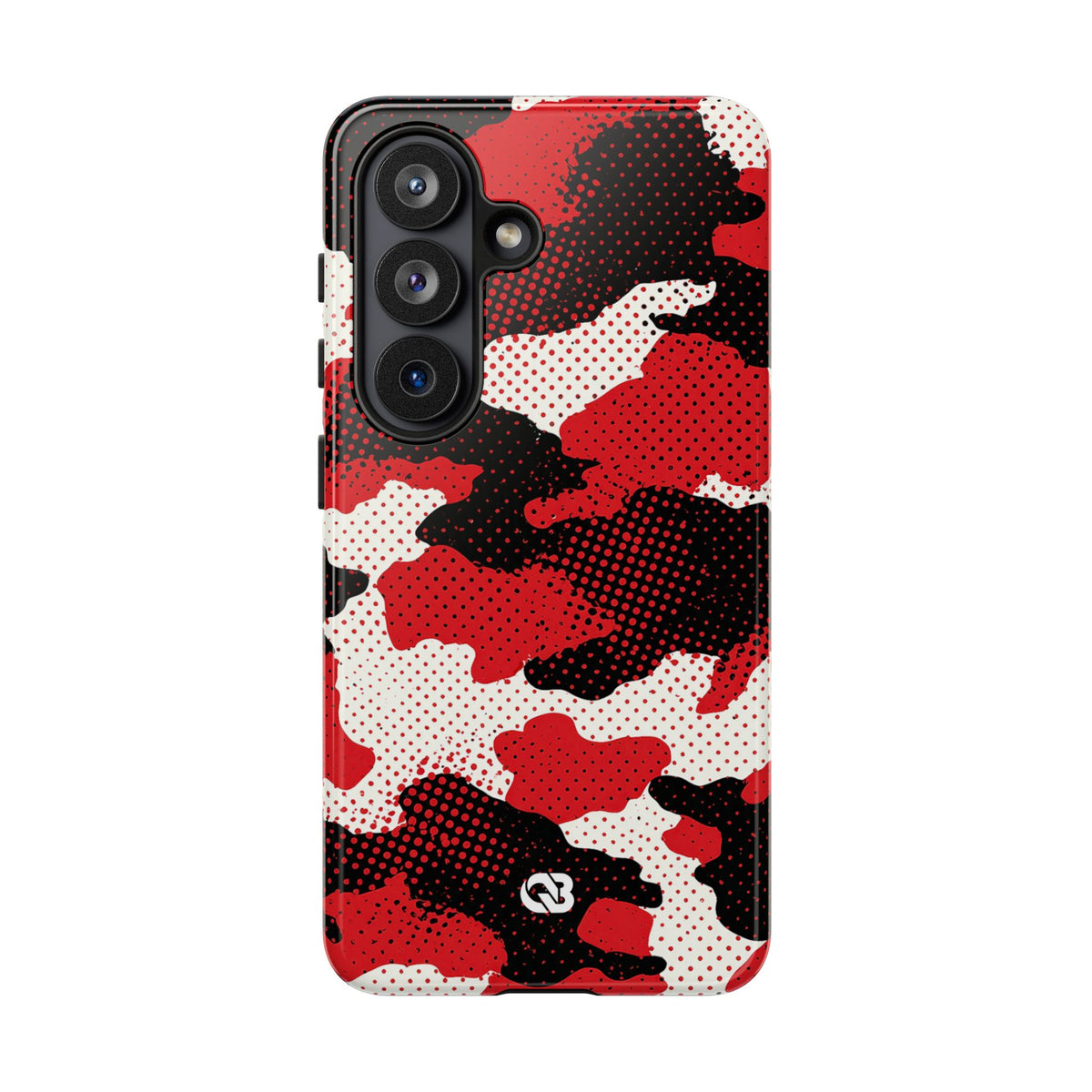 Crimson Halftone Camo · Tough Phone Case for Samsung · Red